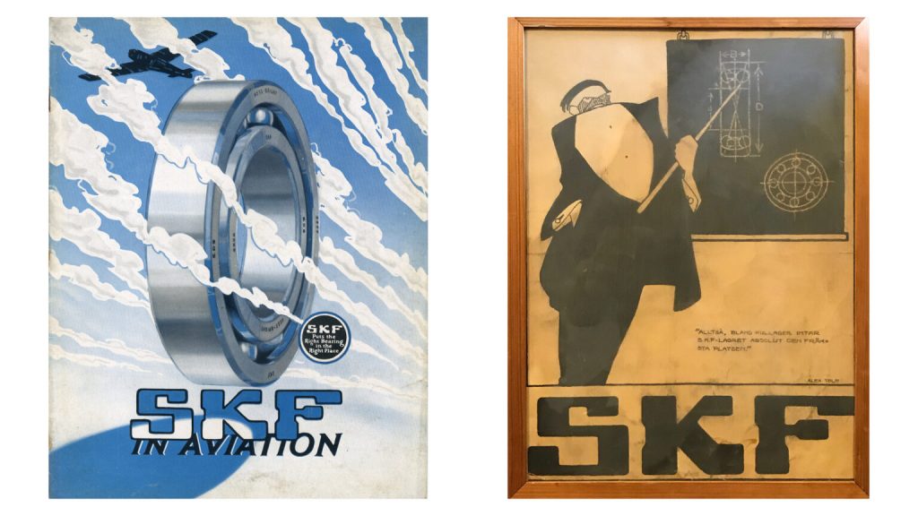 cartaz antigo da SKF