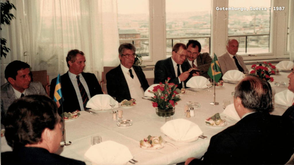 reunião na fábrica da SKF em Gotemburgo, suécia, 1987